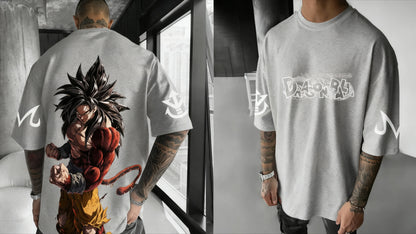T-shirt Dragon Ball Anime Super Saiyan 4 : t-shirt d'été pour homme et femme, style urbain, ample, décontracté, polyvalent, vêtements assortis parent-enfant