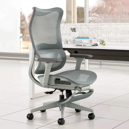 Chaise de bureau ergonomique pour l'e-sport, confortable pour la maison et le bureau, avec dossier, silencieuse et à roulettes, idéale pour le gaming