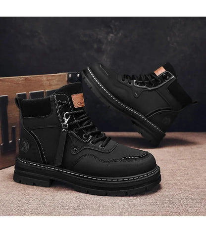 Hommes bottes 2025 chaussures décontractées hiver plate-forme en cuir concepteur de luxe Chelsea Cowboy travail en plein air sécurité cheville baskets