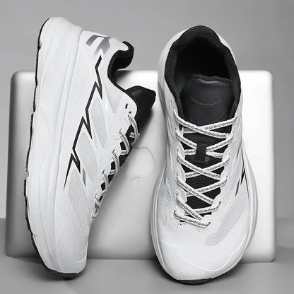 Wide Toe Men Running Sneakers, Minimalist Barefoot Shoes, Lightweight Breathable Zero Sole Outdoor Casual Walking Sport Shoes