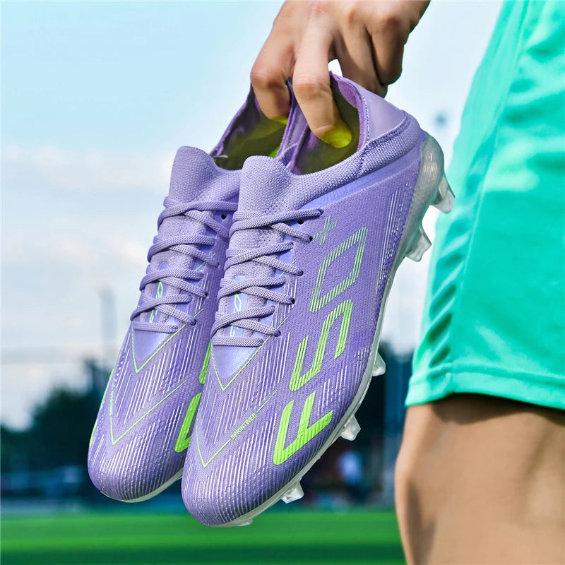 Nouvelles chaussures de football pour hommes, crampons antidérapants pour terrain en herbe, chaussures de football montantes de haute qualité, baskets de futsal, chaussures d'intérieur, chaussures d'extérieur, meilleures