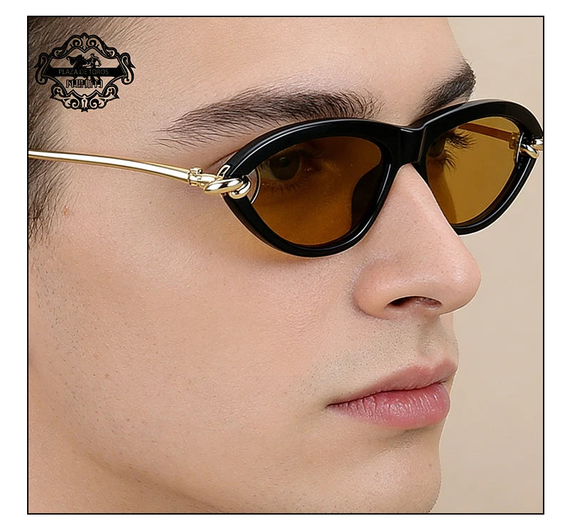 Trendy Luxury Brands Women's Cat Eye Tortoiseshell Sunglasses UV400 Oval Glasses For Woman Fashion Designer Classical Glasses