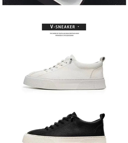 Heren sneakers, casual schoenen, heren platte schoenen, zapatillas hombre, lichtgewicht PU-leer, ademende schoenen, witte sportschoenen voor heren