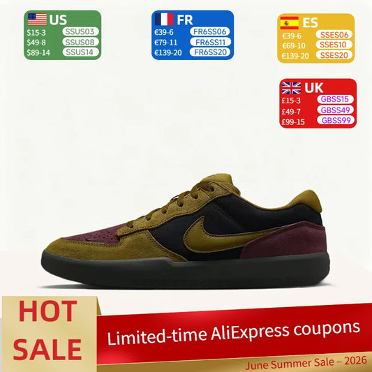 Nike SB Force 58 Stijlvolle retro premium veelzijdige lichtgewicht ademende lage duurzame skateschoenen unisex DV5477-008