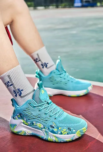 Men Basketball Shoes Breathable Cushioning Non-Slip Wearable High Quality Sports Shoes Gym Training Athletic Basketball Sneaker