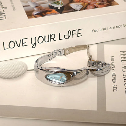 y2k watch shaped teardrop bracelet watch female couple light luxury senior sense of antique wind Gift Ladies' Quartz Wristwatch