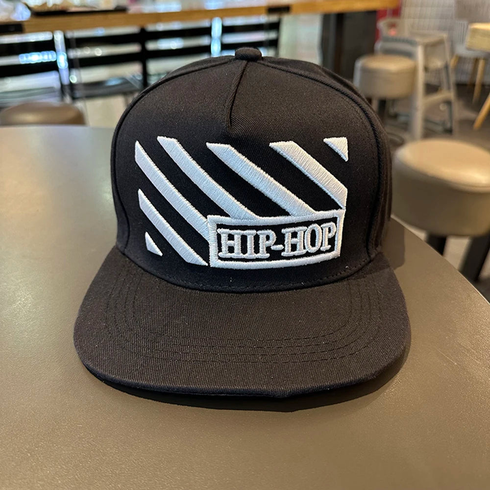 Baseballcap mit flachem Schirm, Buchstabenstickerei für Herren, vielseitig kombinierbar, Damen-Sommer-Hip-Hop-Hut, Outdoor-Sonnenschutz, verstellbare Schirmmütze