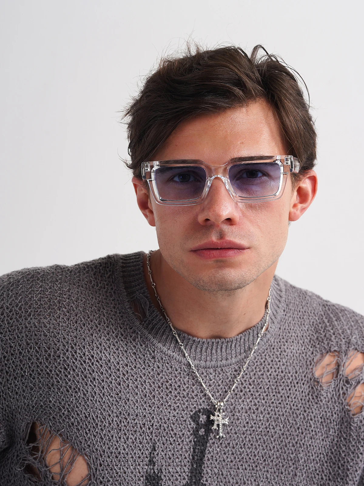 Ruiao 2026 retro black designer sunglasses vintage for women luxury square rectangular man UV400 Propionate insert pin eyewear