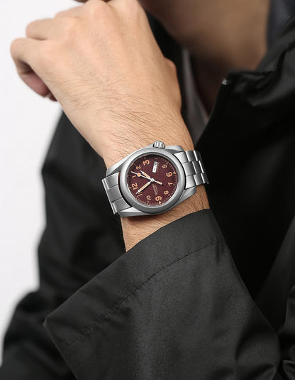 Boderry Field Watches Bronze Case Automatic Mechanical VOYAGER Watch Men's 100M Waterproof Clock Military Top Brand Wristwatch