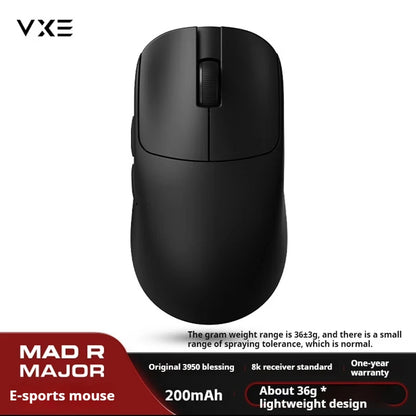 ATK VXE VGN MAD R Major Ultra-Lightweight Wireless Gaming Mouse, Ergonomic Dual-Mode Wireless Mouse with PAW3395 Sensor for Esports, Office & Gaming