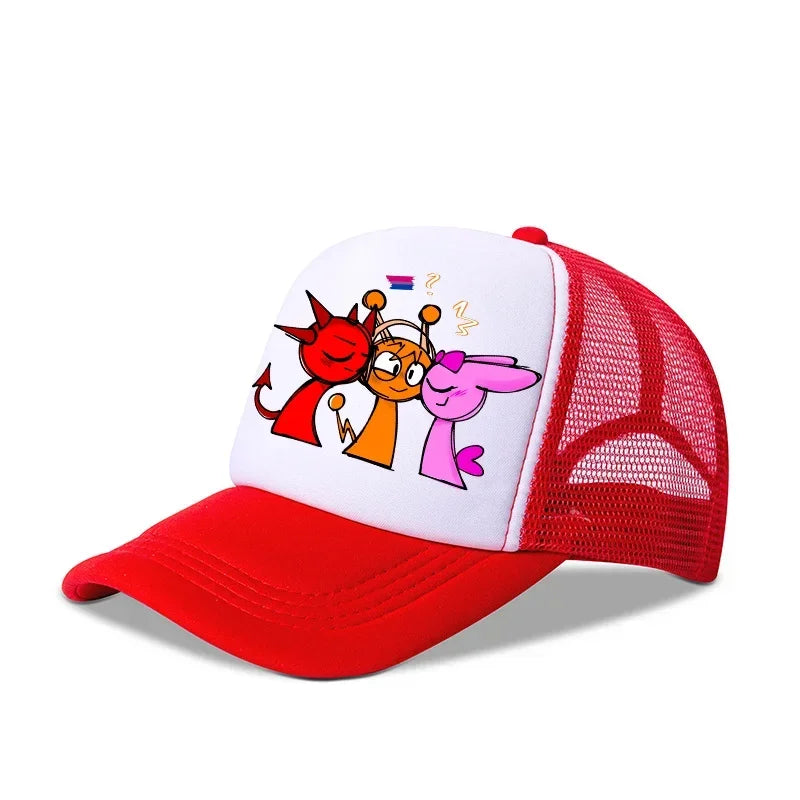 Sprunkis Baseball Caps Boys Casuals Hats Game Figure Printed Women Man Sports Sun Hat Adjustable Peaked Cap Bonnets Girls Gifts