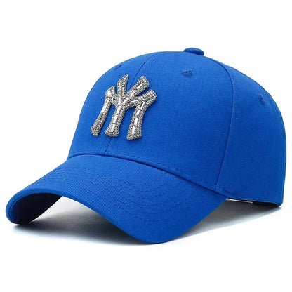 MY kšiltovka s kamínky pro ženy na jaro a podzim, ležérní streetwearová venkovní kšiltovka s kachním kšiltem, módní univerzální baseballová čepice proti slunci