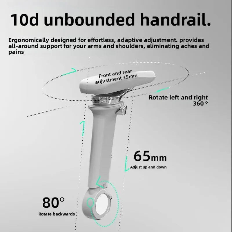 Przenośny minimalistyczny fotel ergonomiczny z podłokietnikiem 10D, fotel komputerowy, biurowy, do nauki i gamingowy Gravitysturdy and durable
