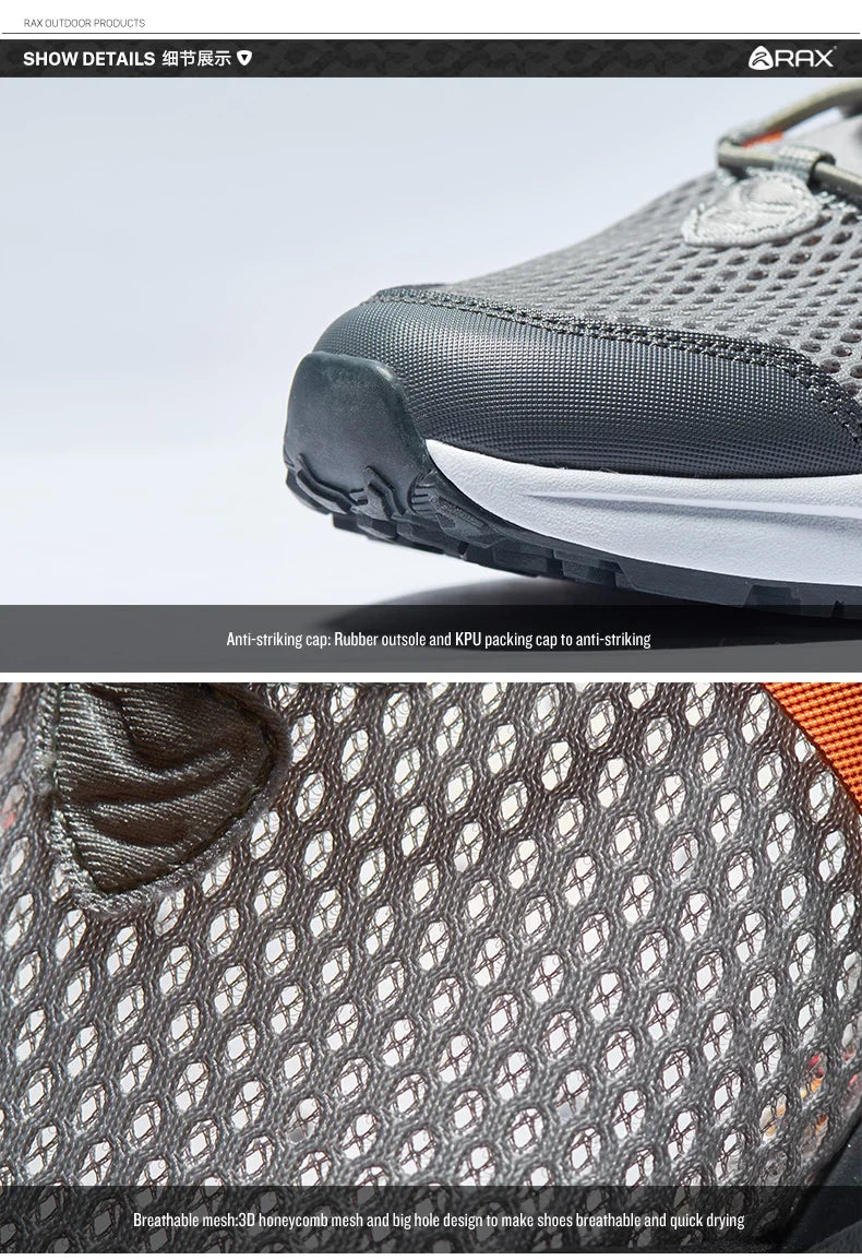 RAX Nieuwe heren- en dameszomerwandelschoenen, ademende Upstream-schoenen, trekkingschoenen, waterschoenen, outdoor-, vis- en kampeerschoenen, sneakers voor heren