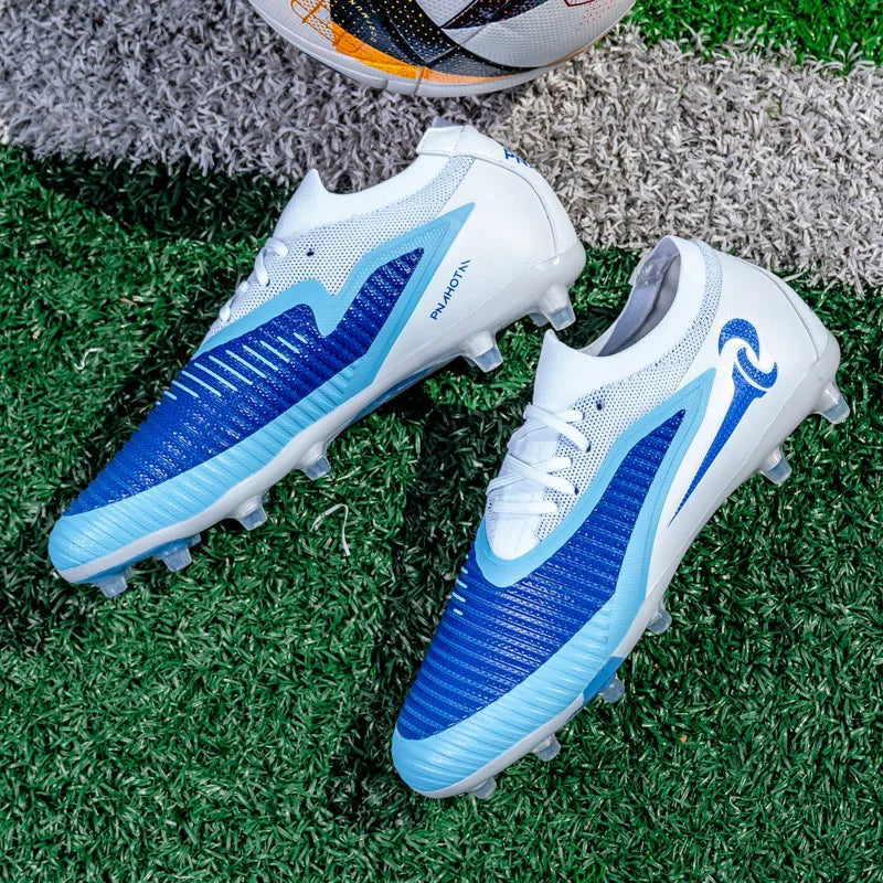 Nouvelles chaussures de football pour hommes, crampons longs antidérapants et respirants pour le sport en extérieur, idéales pour l'entraînement et les matchs, confortables pour adultes