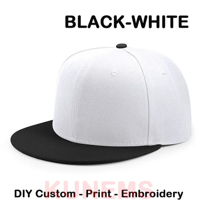 Fedoryn Custom Snapback Caps Splice Color Embroidery Hip Hop Cap for Women and Men DIY LOGO Design Print Hats Unisex Wholesale