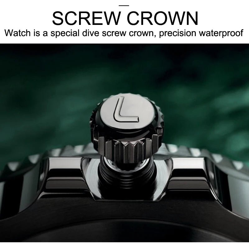LOREO Original Men Business Watch 20ATM Waterproof Wristwatch Top Brand Casual Sport Seagull Automatic Mechanical Watch Men