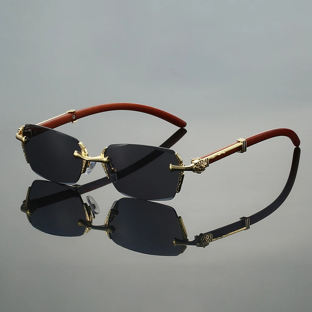 KAMMPT Semi-rimless Rectangle Sunglasses Men 2025 New Gradient Multi-color Shades Women Trendy Luxury Brand Design Sun Glasses