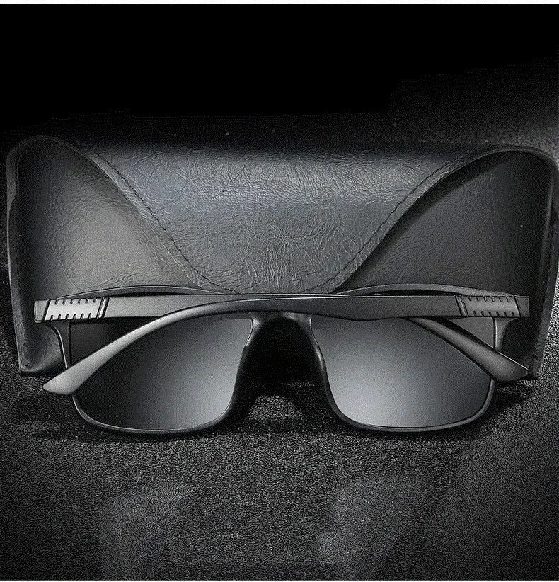 Luxury Men Sunglasses Fashion Vintage Square Ultra Light TR90 Frame Driving Fishing Sun Glasses For Man Eyewear