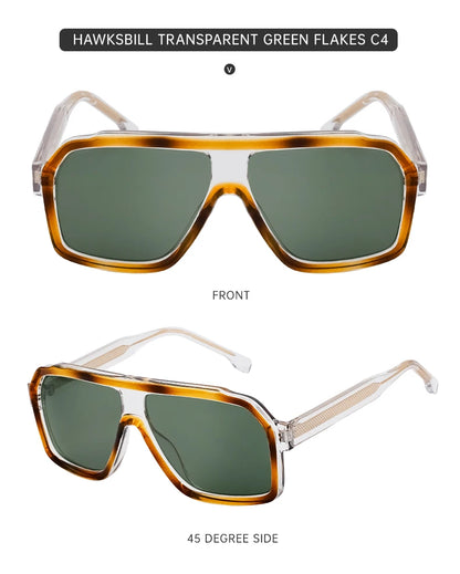 Classic Oversized Square Sunglasses Men 2026 Luxury Brand Trendy Metal Big Frame Goggles Eyewear Stylish Sun Glasses For Ladies
