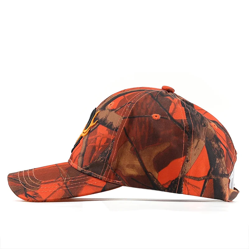 Antler Element Camouflage Baseball Cap, With Embroidery, Unlock New Experience of Outdoor Trendy Outfit