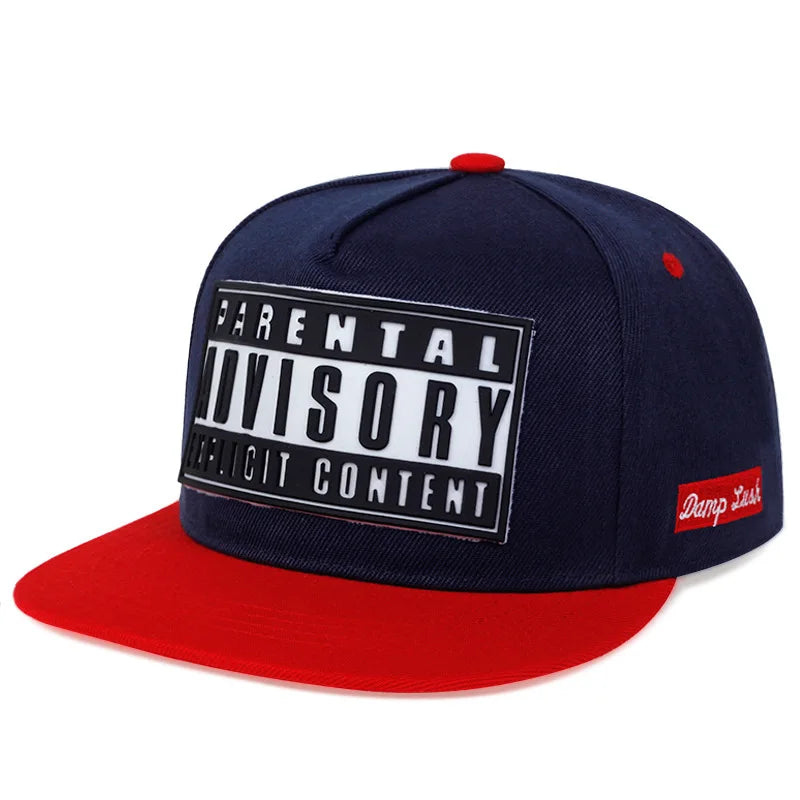 Cappellino da baseball a tesa piatta del marchio Tide per coppia, versione coreana, cappellino di tendenza con stampa offset, cappellino da strada, cappellino con lettere per protezione solare