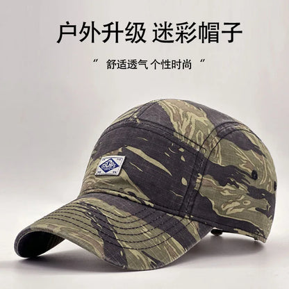 Cappellino da baseball con visiera corta in stile mimetico da lavoro per uomo e donna, cappellino unisex alla moda con visiera per la protezione dal sole all’aperto