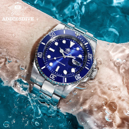 Orologio ADDIESDIVE in acciaio inox da uomo, al quarzo, stile business e casual europeo e americano, impermeabile, per sport outdoor