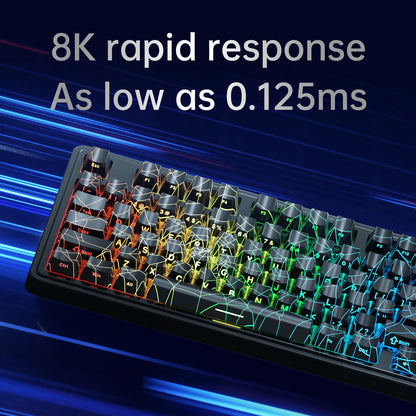 AJAZZ AK980 MAX Wired Magnetic Switch Keyboard 0.01mm 8K Mechanical Keyboards Hot Swap ARGB E-sports Games Customized Keyboard