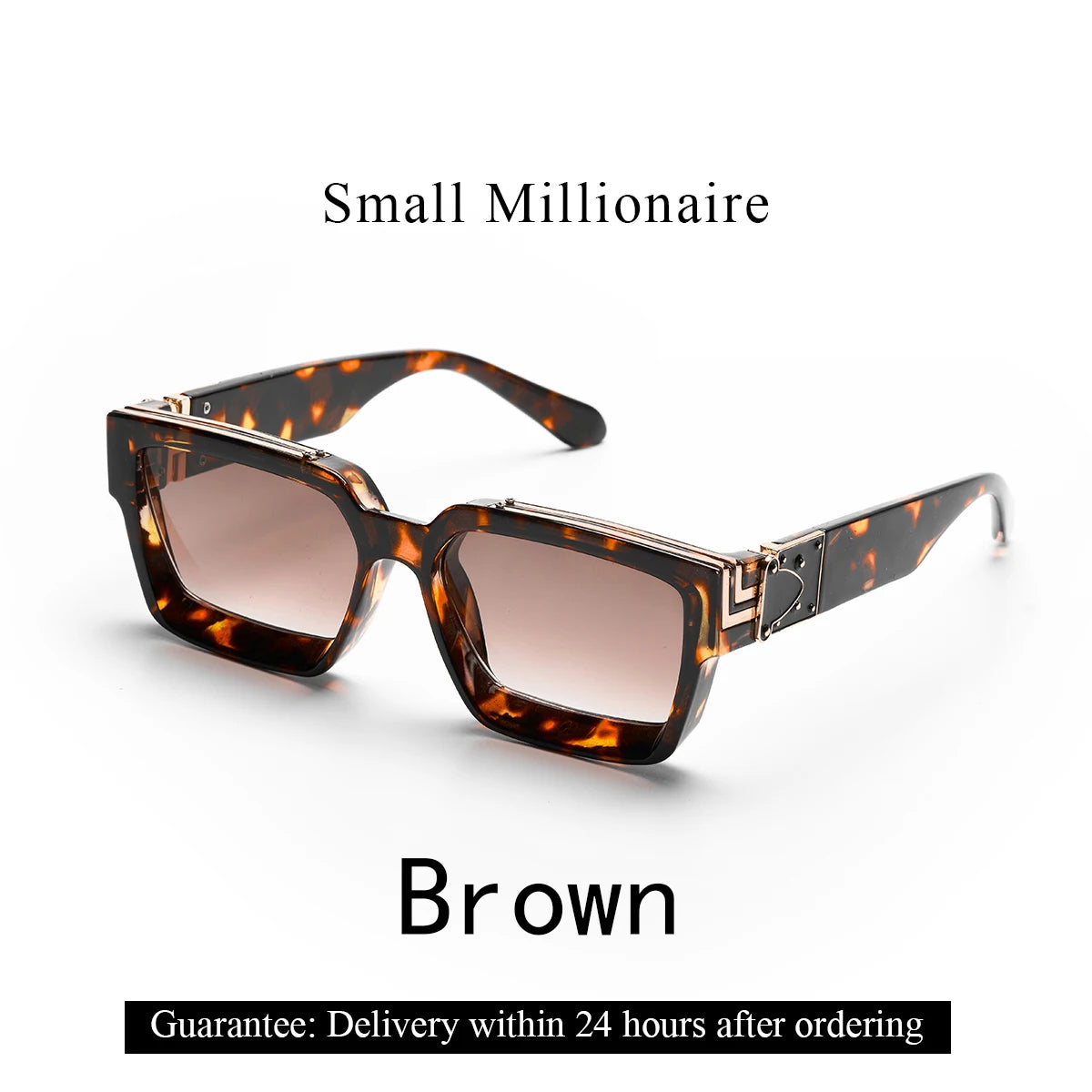 Ruiao Retro Black Millionaire Shades Luxury Sunglasses 2026 For Men Designer Famous Brand Square Sun Glasses Man Women Sunglass
