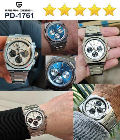 PAGANI DESIGN Men Quartz Watches Sports Waterproof WristWatch for Men Sapphire Glass Automatic Watch Relogio Masculino PD1761