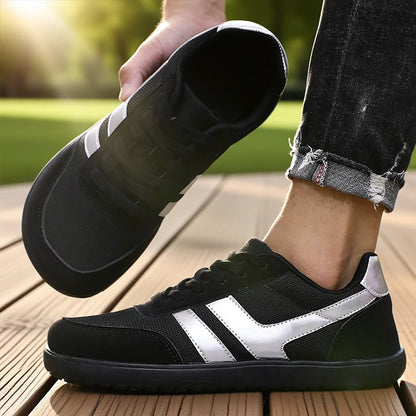 Pánské tenisky s širokou špičkou Barefoot Shoes, minimalistické, prodyšné a pohodlné boty na venkovní chůzi, sportovní ležérní modré boty 2025