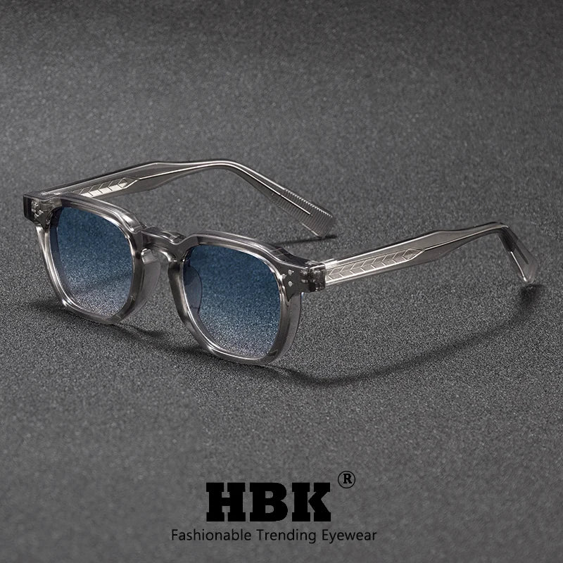 HBK Fashion Retro Men Sunglasses Classic Square Frame  Design Sun Glasses Women Outdoor Travel Party Business Festival Gift