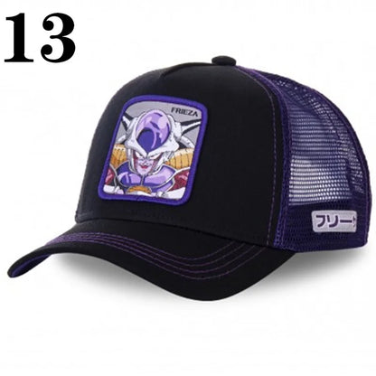 Dragon Ball Anime Character Printed Baseball Cap For Men And Women Hip Hop Hat Truck Driver Mesh Hat Summer Outdoor Sunshade