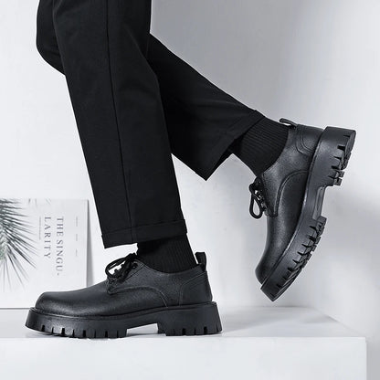 White Lace-up Oxford Shoe Men Fashion Men's Leather Sneakers Breathable Casual Loafers Shoes Mens Designer Men Comfortable Shoes
