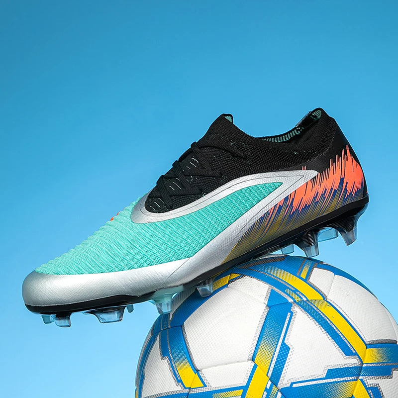 Nouvelles chaussures de football pour hommes, ultralégères, pour l'entraînement en extérieur, livraison directe, chaussures de foot à crampons longs FG antidérapantes