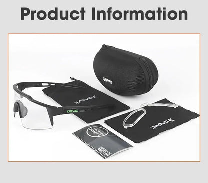 KAPVOE Photochromic Cycling Sunglasses for Men Glasses Fashion Mountain Bicycle Road Speed Cool Goggles Sports MTB Bike Eyewear