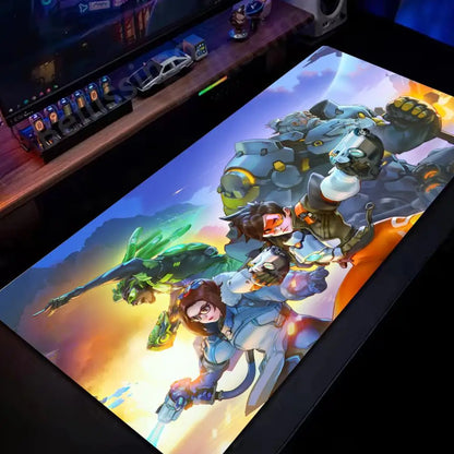 Mouse Pad de birou mare Overwatch pentru PC gaming, covoraș extins pentru tastatură Cute Pink, accesorii gaming pentru laptop, Desk Mat Kawaii HD