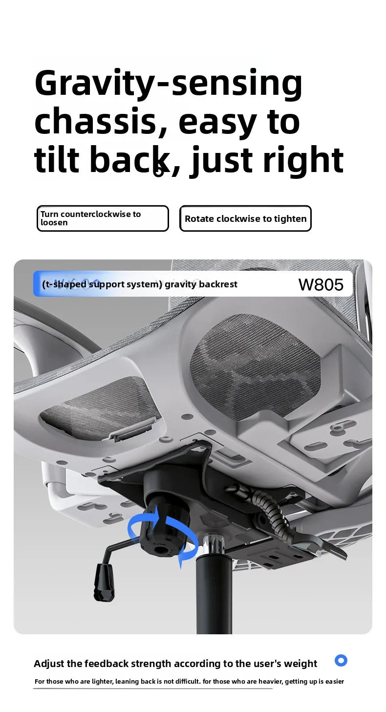 Ergonomic Office Chair Recliner Computer Chair with Adjustable Height, Swivel Gaming Chair, Lumbar Support, Comfortable E-Sports Chair