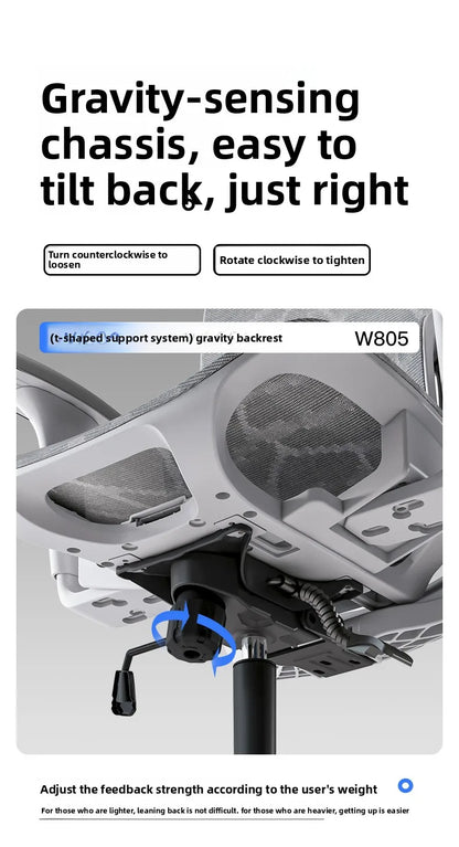 Ergonomic Office Chair Recliner Computer Chair with Adjustable Height, Swivel Gaming Chair, Lumbar Support, Comfortable E-Sports Chair