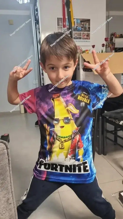 Lastenvaatteet syksyinen collegepaita T-paita huppari uusi Fortnite lasten rento asu mukavat streetwear-vaatteet