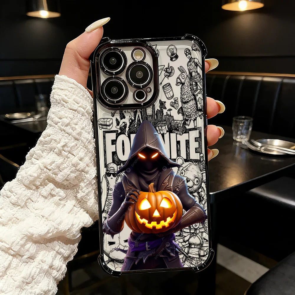 Popular Game FortniteS Plating Phone Case For iPhone 17 17e 16e 16 15 14 13 12 11 Pro Max X XR XSMax 7 8 Mini Air Plus Anti-Fall