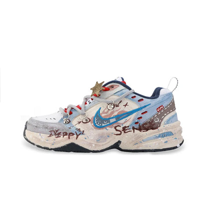 Custom Sneakers Nike Air Monarch 4 Drippy Officer Bunny American Retro Exquisite Hand-Painted Low-Top Unisex Running Shoes