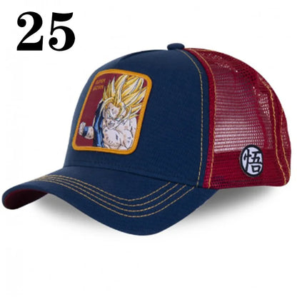 Dragon Ball Anime Character Printed Baseball Cap For Men And Women Hip Hop Hat Truck Driver Mesh Hat Summer Outdoor Sunshade