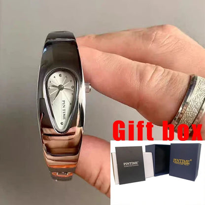 y2k watch shaped teardrop bracelet watch female couple light luxury senior sense of antique wind Gift Ladies' Quartz Wristwatch