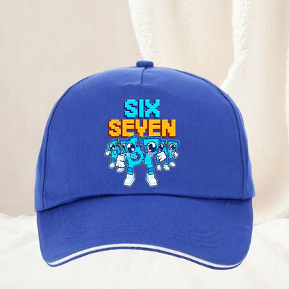 Meme 67 Six Seven 6 7 Italian Brainrot Baseballkappe Herren Trucker-Cap Frühjahr Freizeit Outdoor Fitness Sonnenvisier Snapback-Kappe