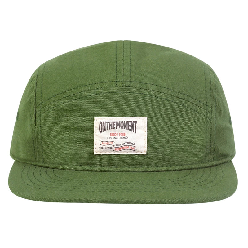 ON THE MOMENT Katoenen 5-panel baseballpet Snapback-petten Bone Gorras Hombre Originales Hip Hop-petten voor mannen en vrouwen, verstelbaar