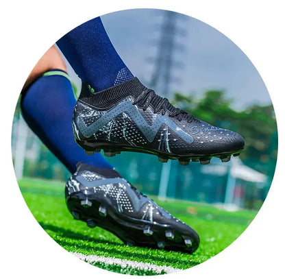 Oversized-Fußballschuhe für Jugendliche und Kinder, komfortables flexibles Design, stabile rutschhemmende Performance für Outdoor-Feldsportarten