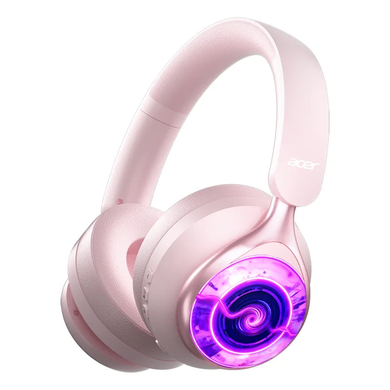 Nouveaux écouteurs sans fil Acer OHR712 Bluetooth 6.0, écouteurs pliables supra-auriculaires 360 °   Effet sonore spatial pour les voyages, la maison et le bureau