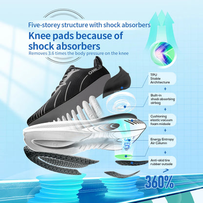 ONEMIX Nouvelles chaussures de course à amorti pour hommes, adaptées aux coureurs intensifs, à lacets, sportives, pour femmes, antidérapantes, d'extérieur, athlétiques, baskets pour hommes